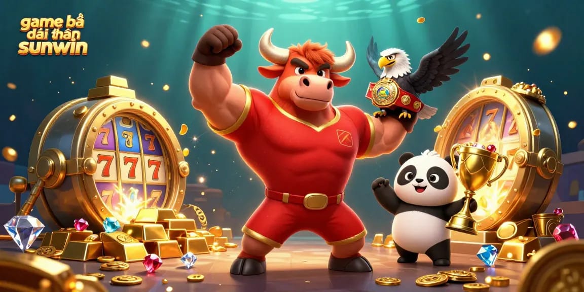 Experience the excitement of game bài đổi thưởng sunwin with vibrant 3D characters and casino elements.