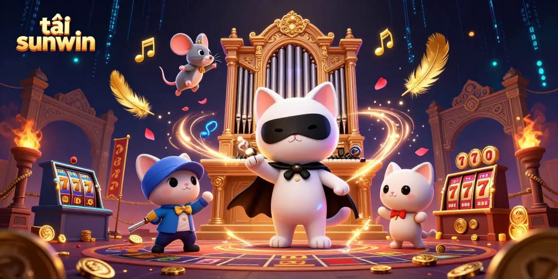 Experience the thrill of casino excitement with tải sunwin in this vibrant, detailed 3D illustration filled with game elements.