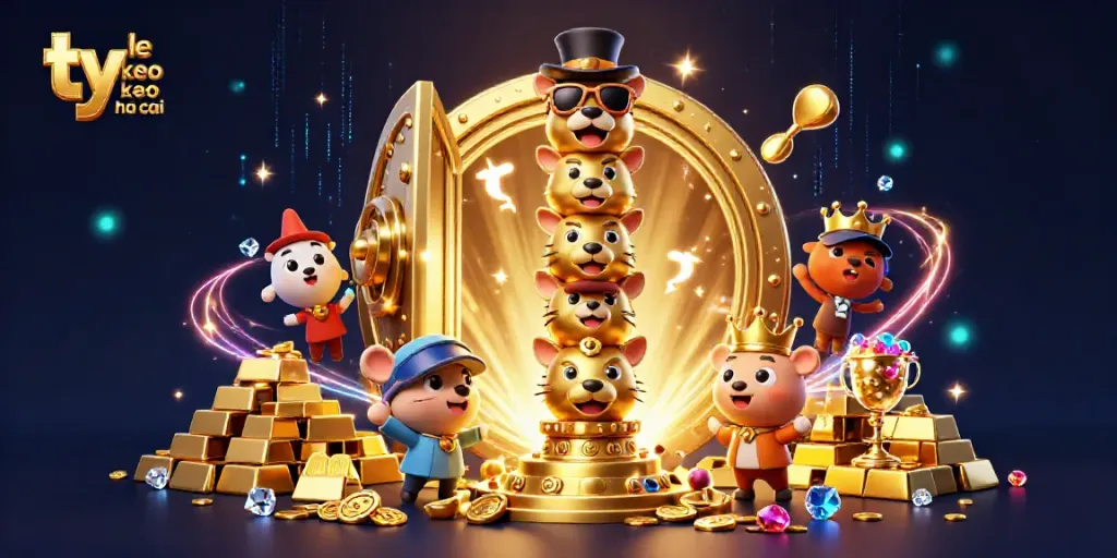 Experience thrilling bets with ty le keo nha cai showcased in this vibrant casino scene.