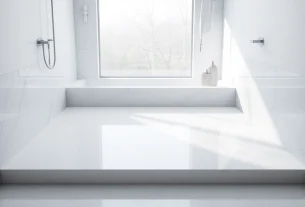Showcasing an 800 x 800 shower base in a modern, elegant bathroom design.