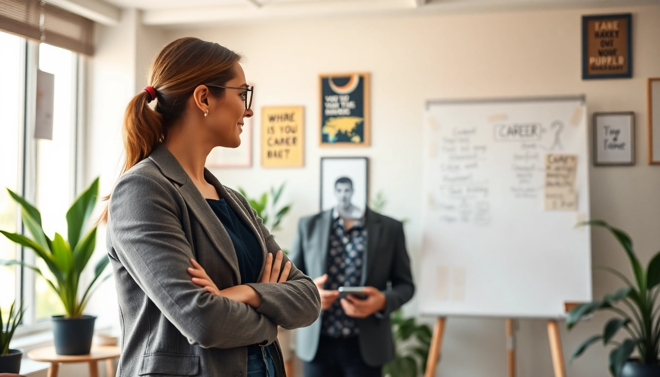 Engaging career coaching session with a dedicated coach and client in a motivational setting.