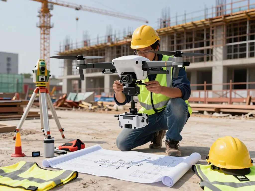 Professional drone surveying for rilievi con drone in civil engineering.
