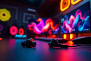 Enhance gaming experiences with high-quality PRO60 Gaming Earbuds and sleek design.