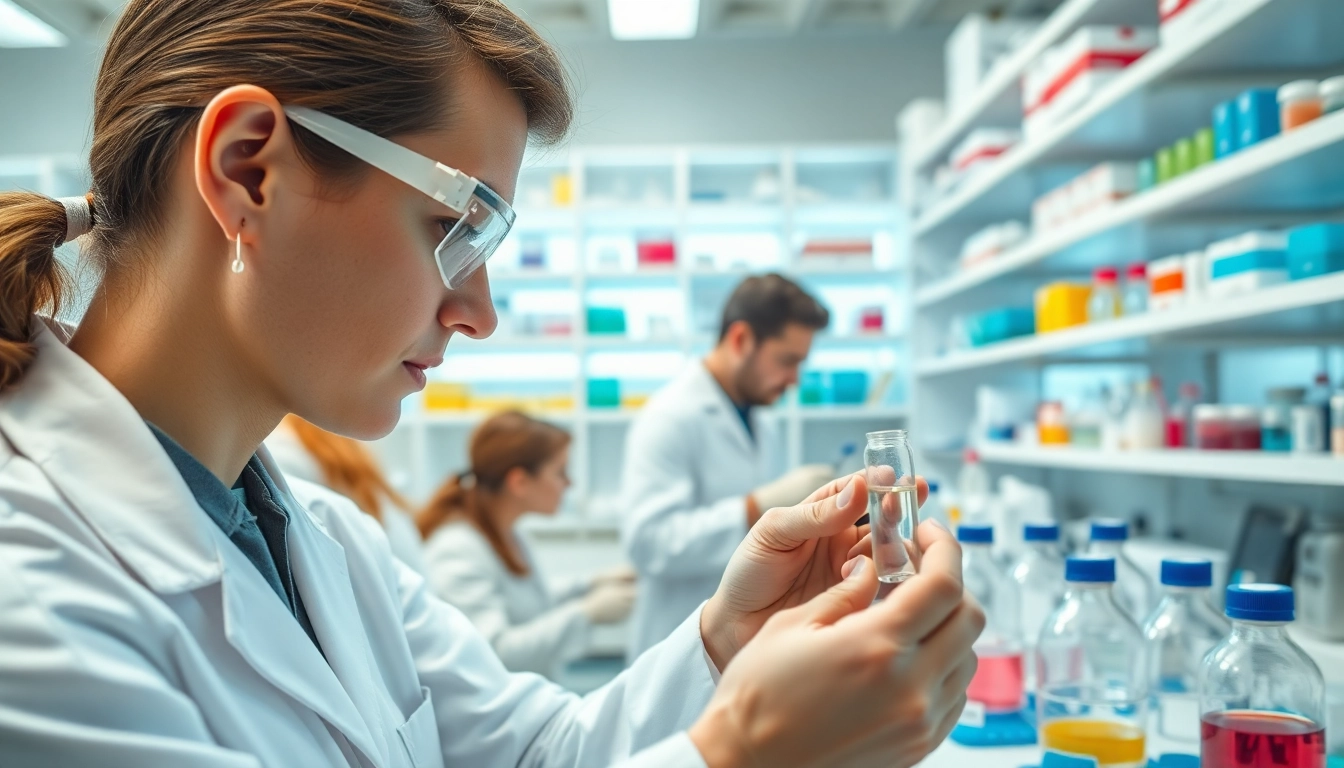 Analyzing Tirzepatide samples in a professional lab setting, highlighting precise research.