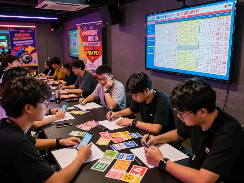 Undian lotere HK langsung dengan pemain yang bersemangat dan tiket berwarna-warni