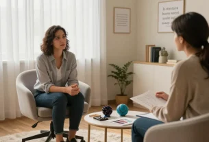 Anxiety disorders therapy session focusing on emotional support and healing.