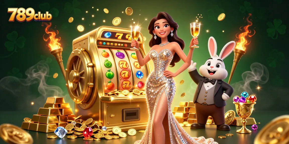 Players explore the 789club's online gaming experience, featuring a stunning jackpot celebration.