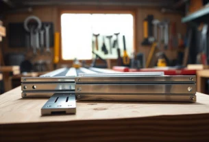 Explore premium Drawer Slides Wholesale displayed prominently in a workshop setting.
