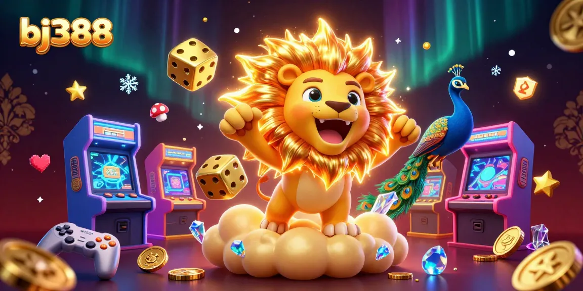 Engage with bj388's thrilling online casino adventures featuring cartoon characters and vibrant game elements.