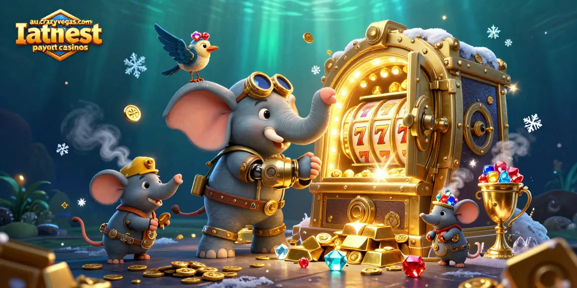 Experience the excitement of au.crazyvegas.com fastest payout casinos with 3D cartoon steampunk characters.