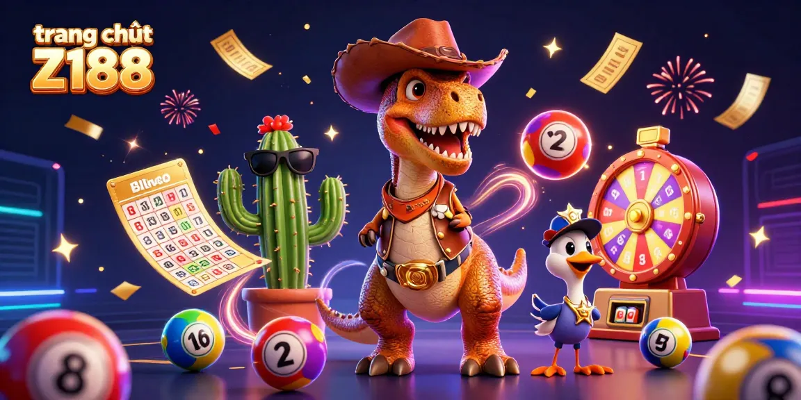 Engage with exciting gameplay at trang chủ Z188 featuring vibrant casino elements and dynamic lottery scenes.