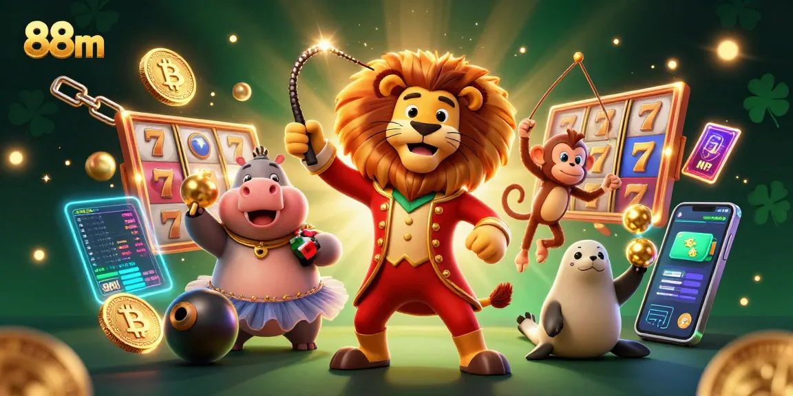 Engage with 88m as lively characters and vibrant slot game themes brighten the casino experience.